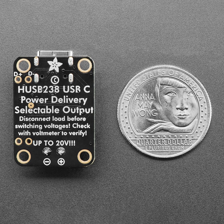 Adafruit USB Type C Power Delivery Dummy - I2C or Switchable - HUSB238 - STEMMA QT / Qwiic by Adafruit - The Pi Hut