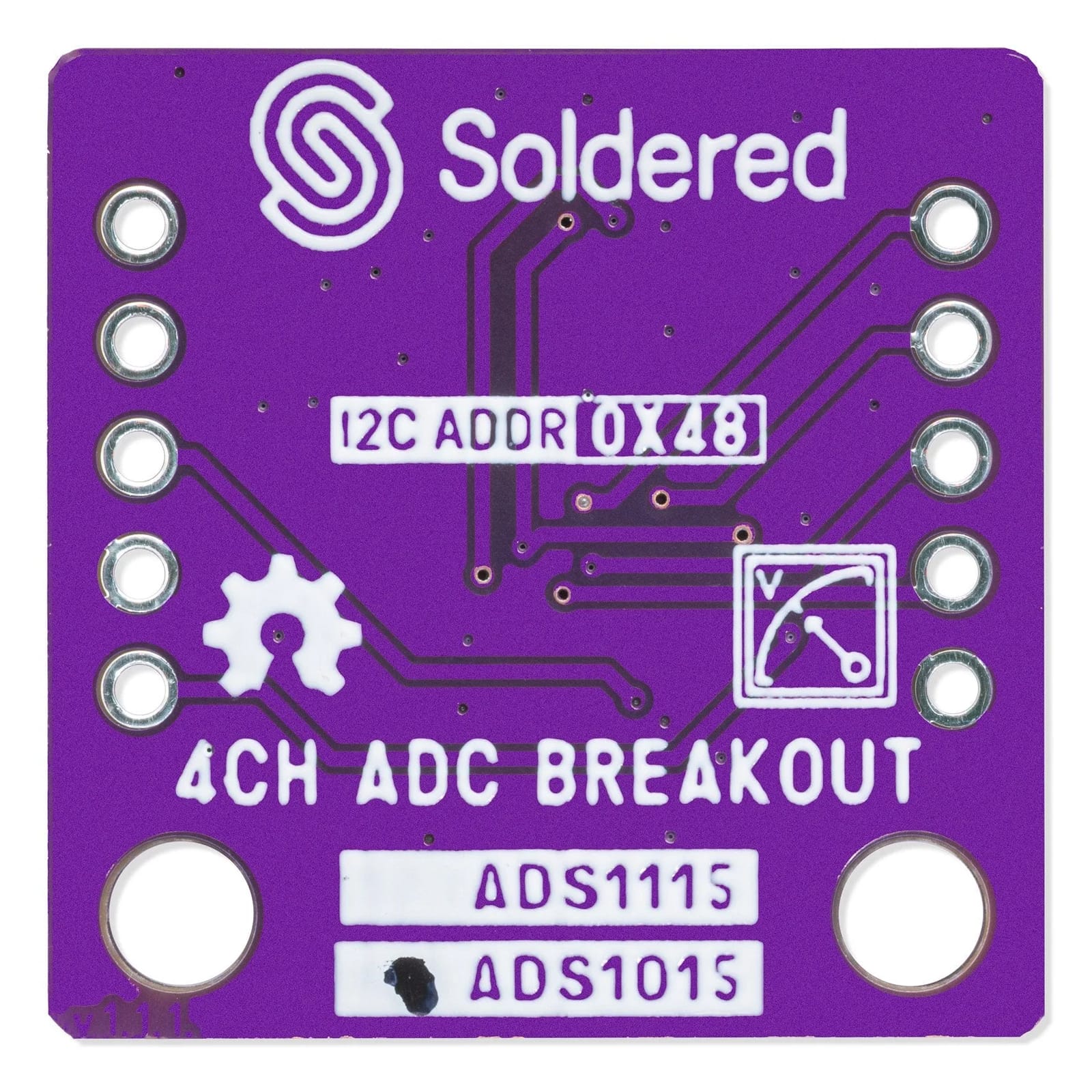 ADC 12-bit ADS1015 4-channel with PGA Breakout by Soldered Electronics - The Pi Hut