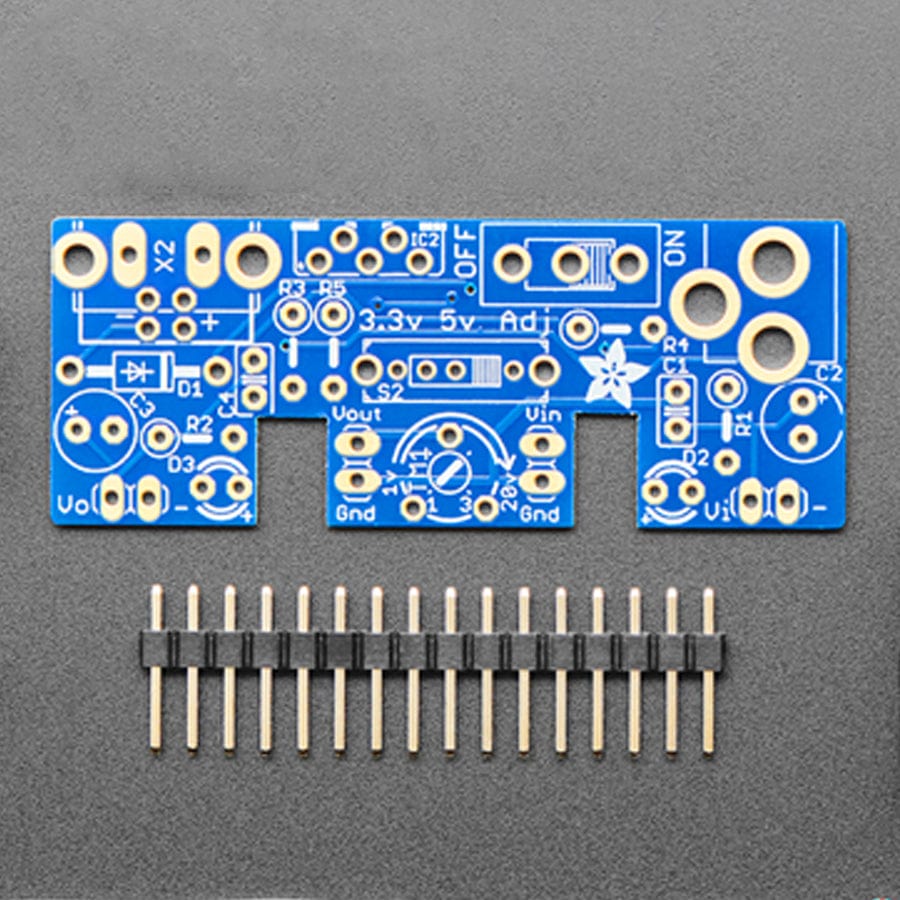 Adjustable Breadboard Power Supply Kit (v1.0) by Adafruit - The Pi Hut