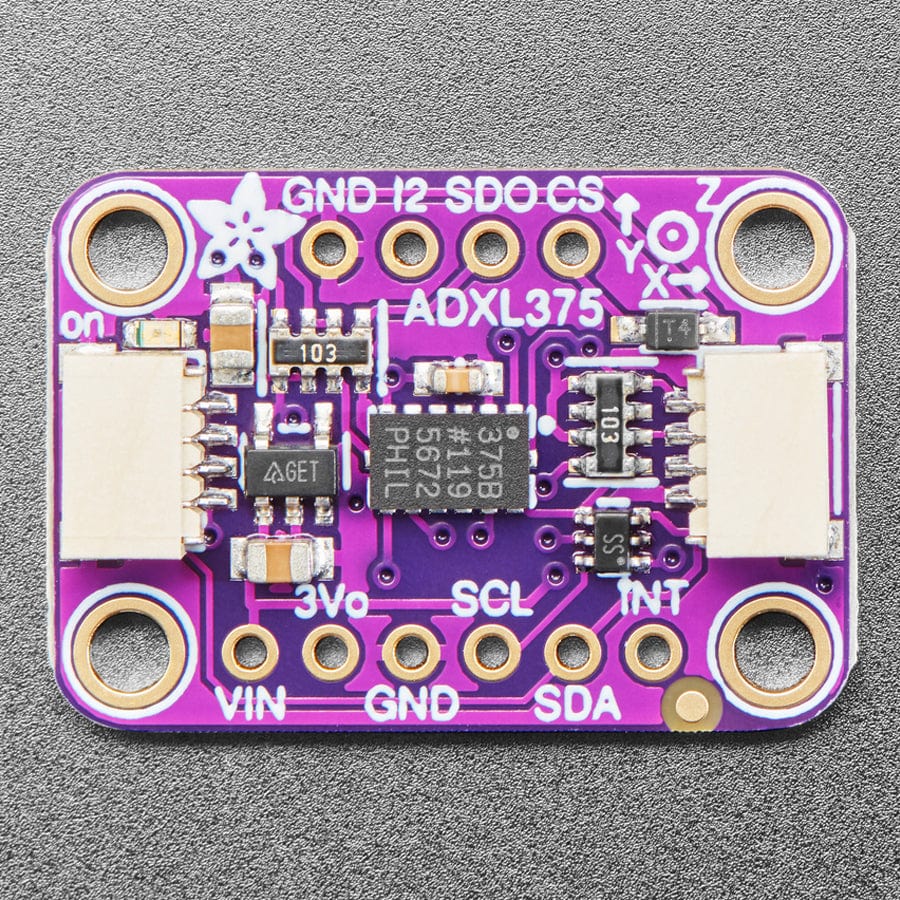 ADXL375 - High G Accelerometer (+-200g) with I2C and SPI (STEMMA QT / Qwiic)