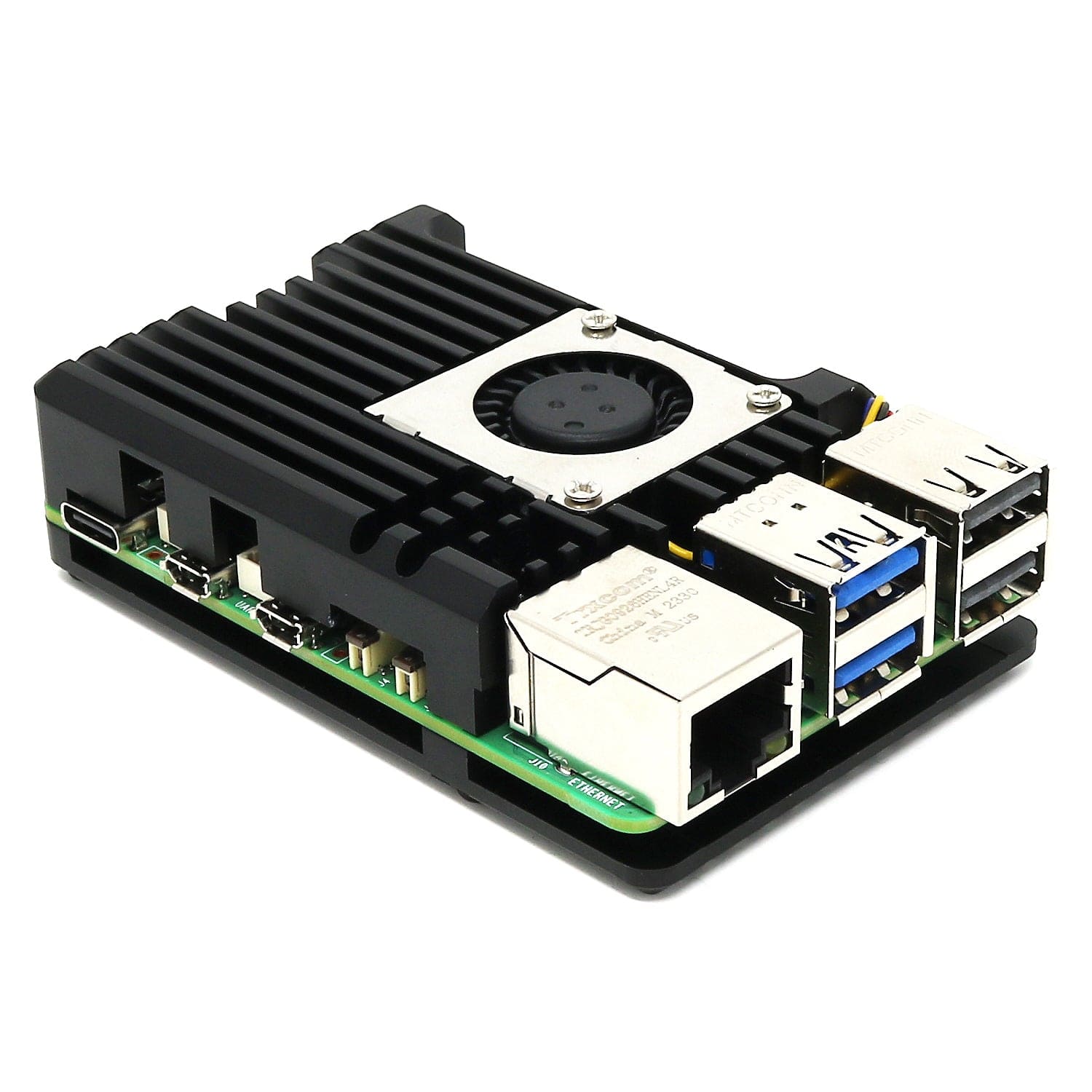 Aluminium Armour Blower Fan Heatsink Case for Raspberry Pi 5 by The Pi Hut - The Pi Hut