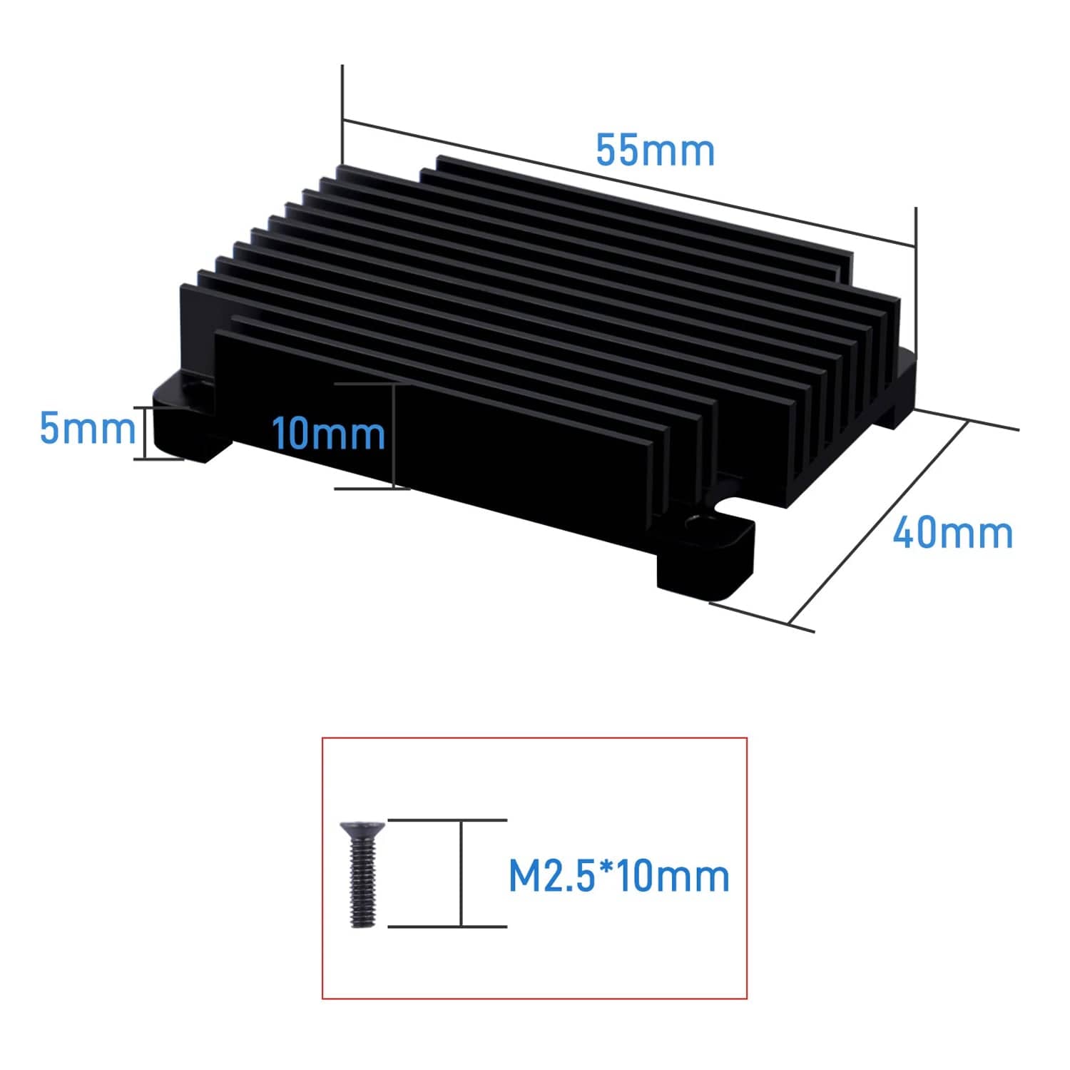 Aluminium CNC Heatsink for Raspberry Pi Compute Module 5 by 52Pi - The Pi Hut