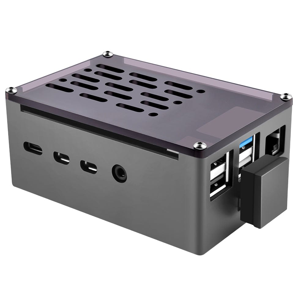 Aluminium NAS Case for Pi 4 with Quiet Cooling Fan by 52Pi - The Pi Hut