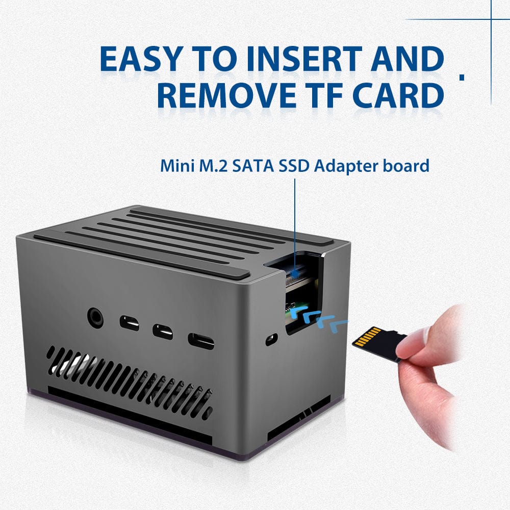 Aluminium Pi 4 NAS Case with Low-Profile ICE Tower Cooler by 52Pi - The Pi Hut