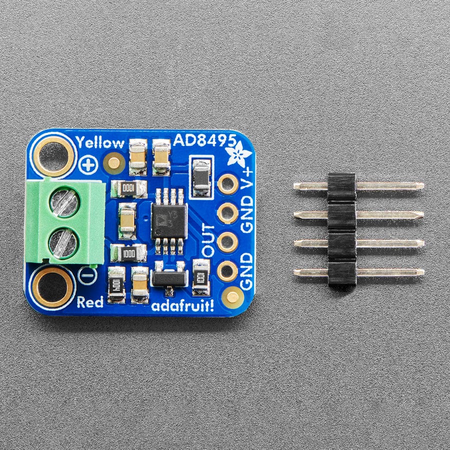 Analog Output K-Type Thermocouple Amplifier - AD8495 Breakout by Adafruit - The Pi Hut