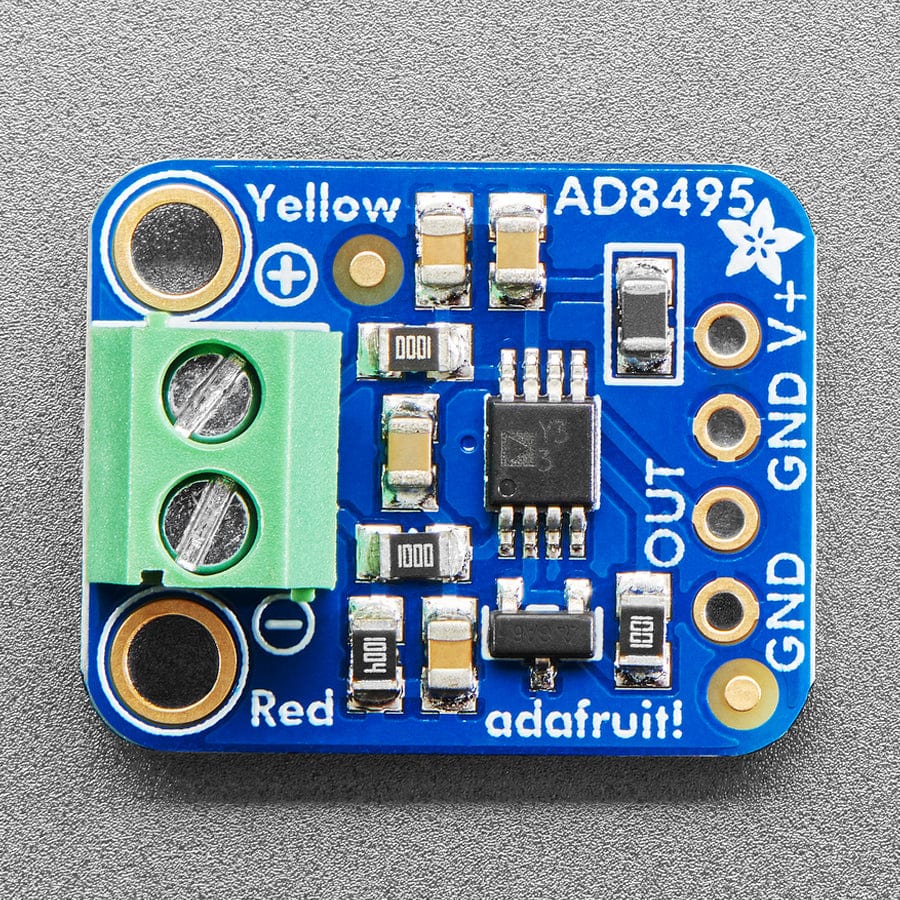 Analog Output K-Type Thermocouple Amplifier - AD8495 Breakout by Adafruit - The Pi Hut