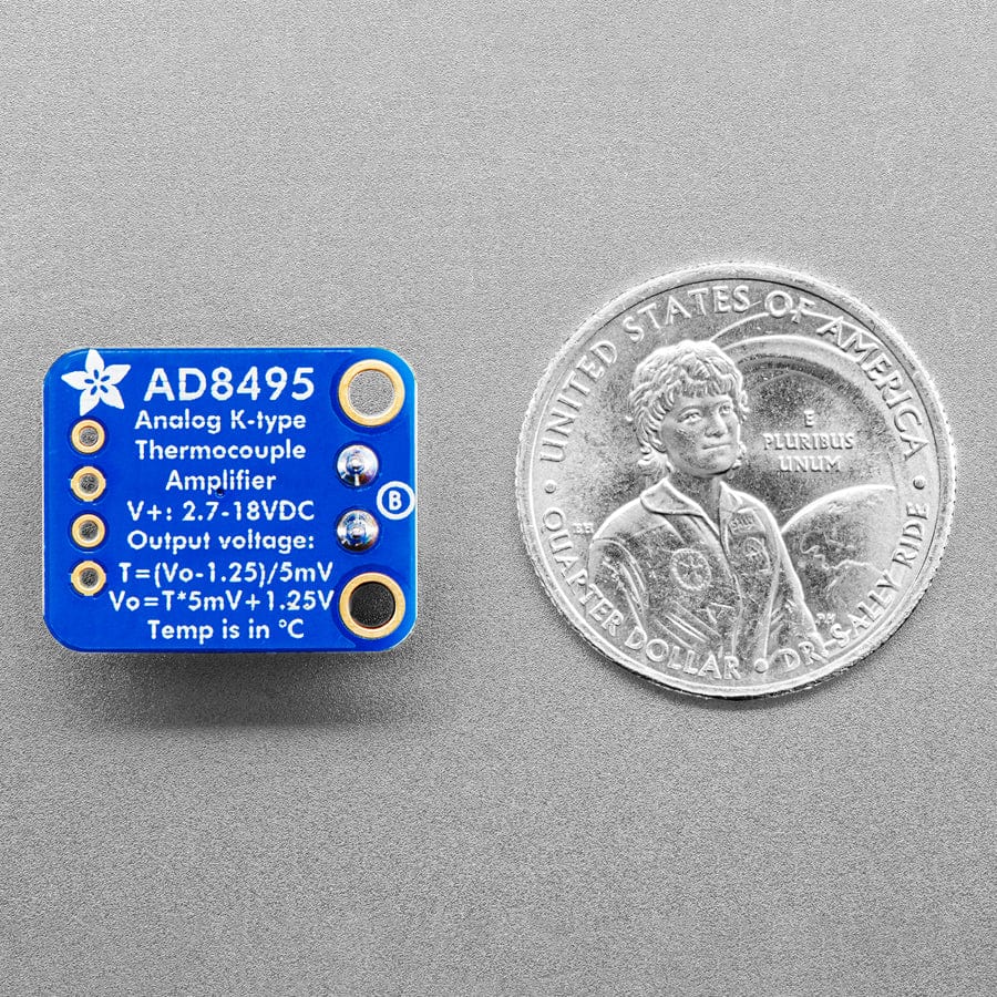 Analog Output K-Type Thermocouple Amplifier - AD8495 Breakout by Adafruit - The Pi Hut