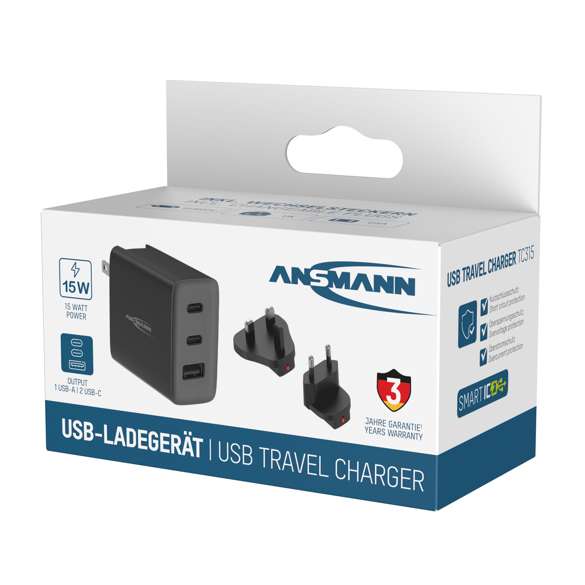 ANSMANN 15W TC315 Travel Charger by ANSMANN - The Pi Hut