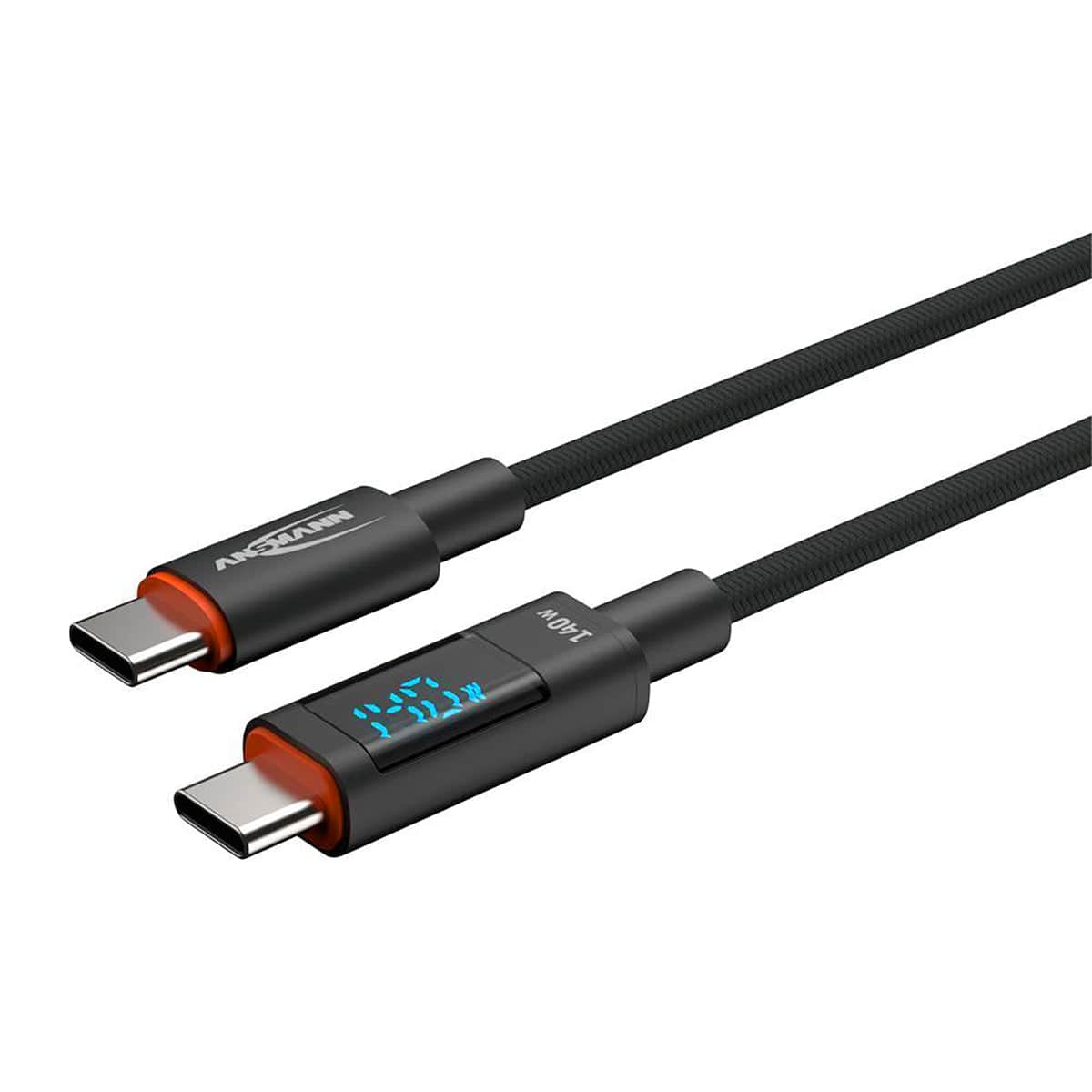 ANSMANN USB-C Charging Cable with Display - 2m 140W by ANSMANN - The Pi Hut