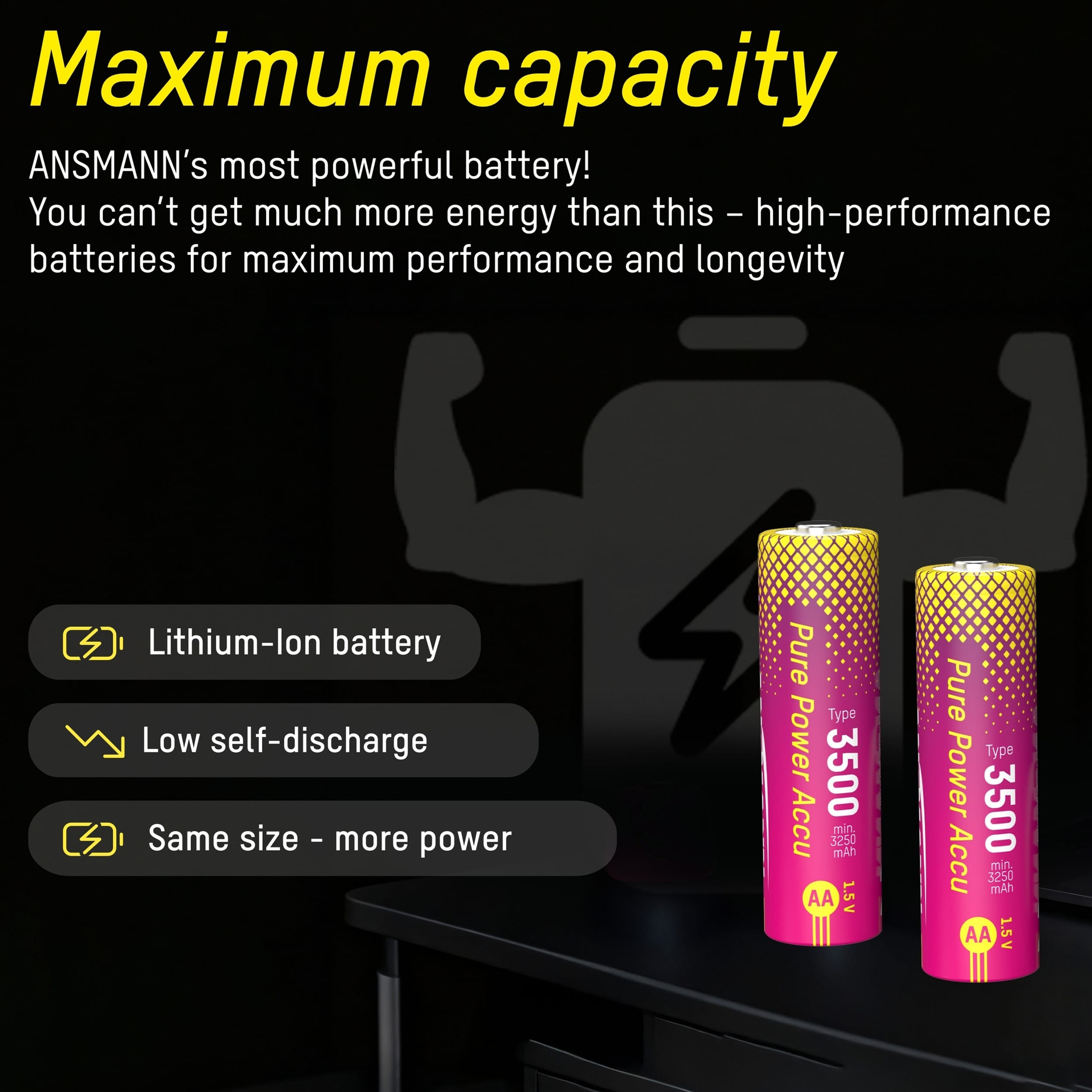 Ansmann Pure Power Combo - 4 x AA Batteries + Charging Module by ANSMANN - The Pi Hut