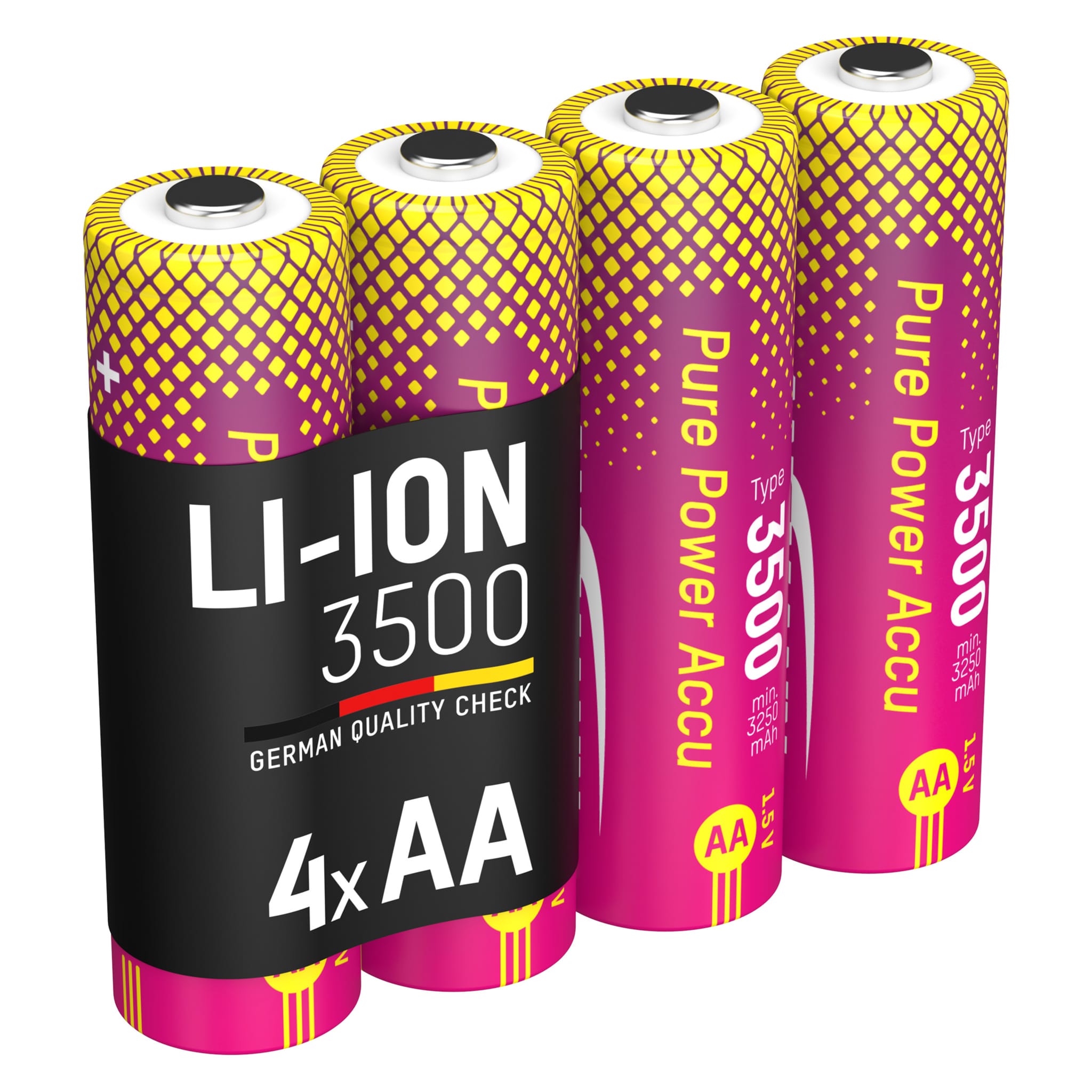 Ansmann Pure Power Li-Ion Batteries - AA 1.5V 3500mAh - Pack of 4 by ANSMANN - The Pi Hut