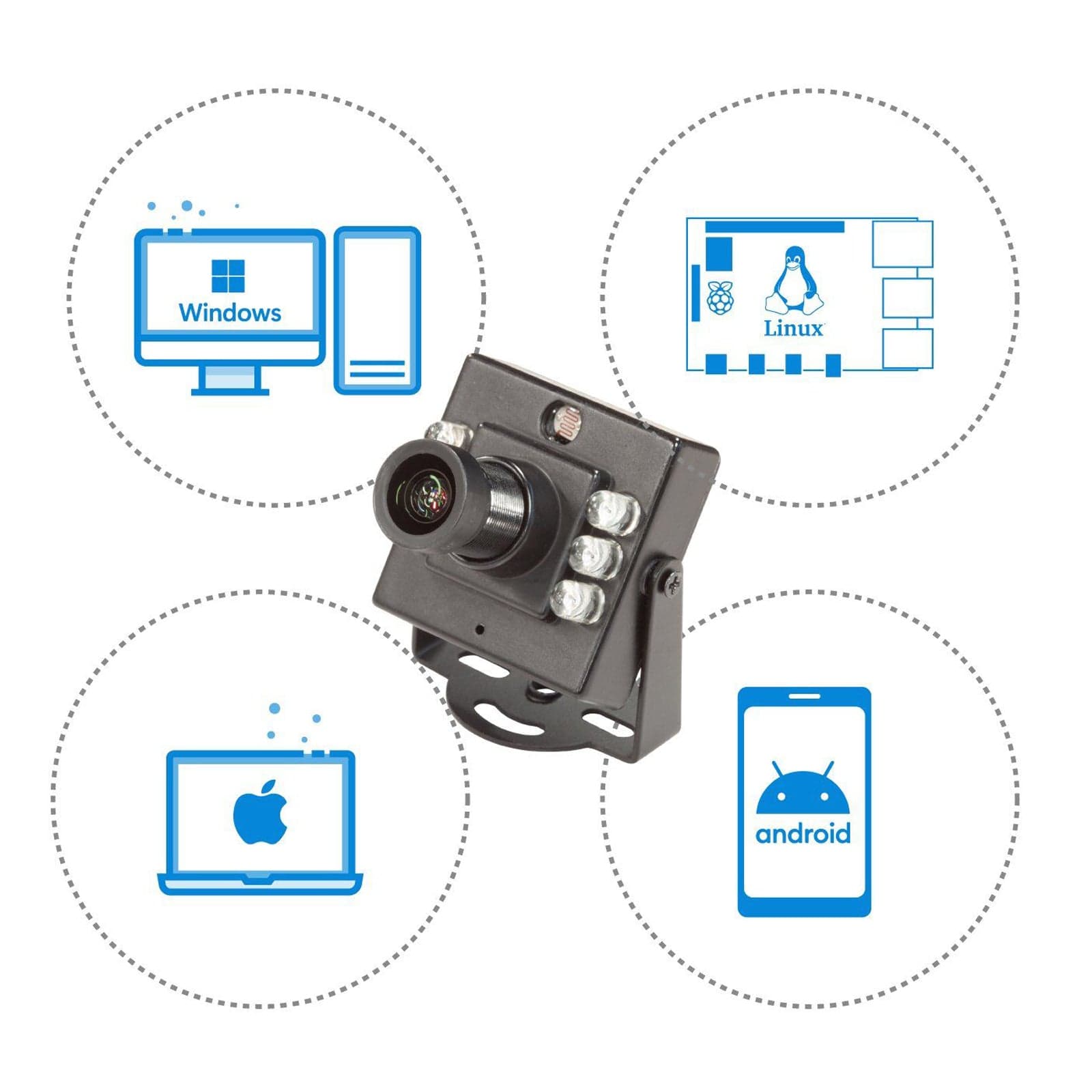 Arducam 2MP IMX462 Day/IR Night Vision USB UVC Camera with Metal Case by Arducam - The Pi Hut