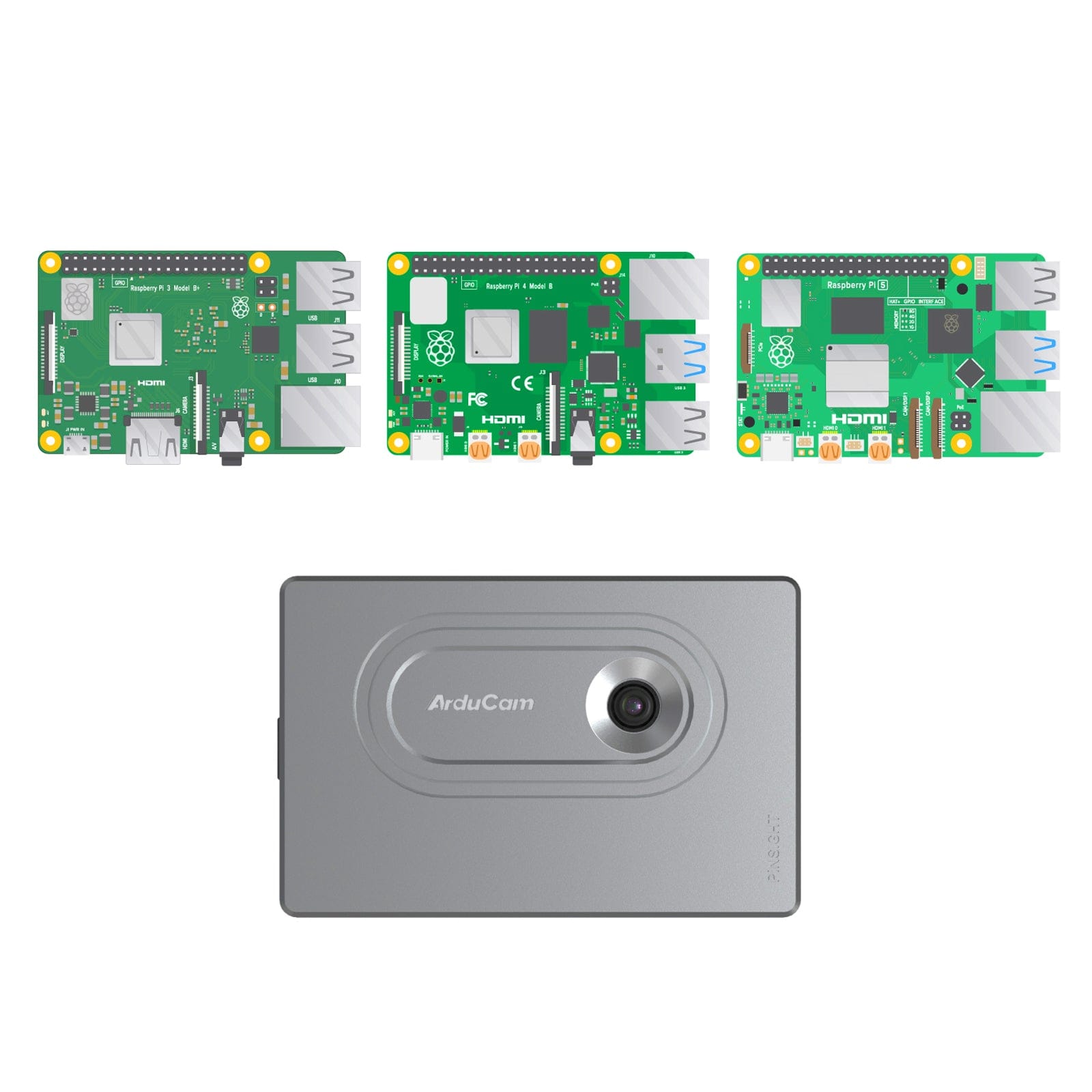 Arducam PiNSIGHT - 12MP Vision AI Mate for Raspberry Pi by Arducam - The Pi Hut
