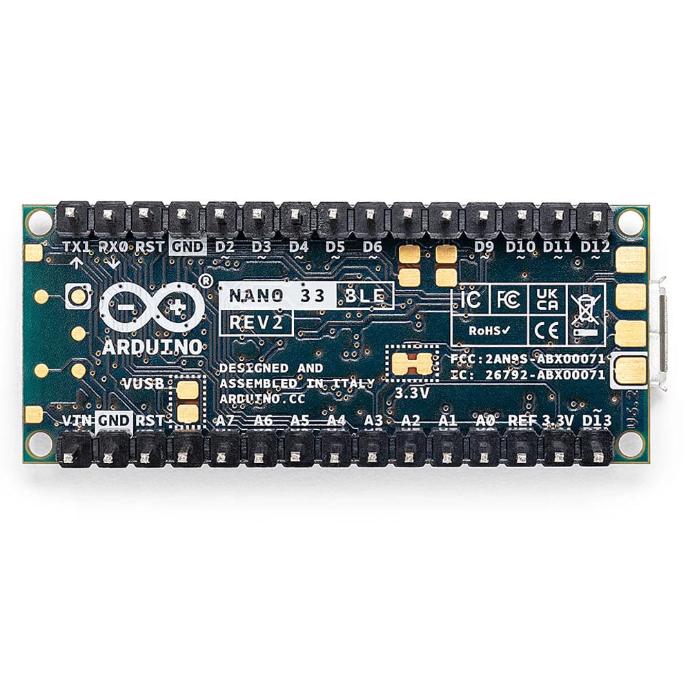 Arduino Nano 33 BLE Rev2 (with headers) by Arduino - The Pi Hut