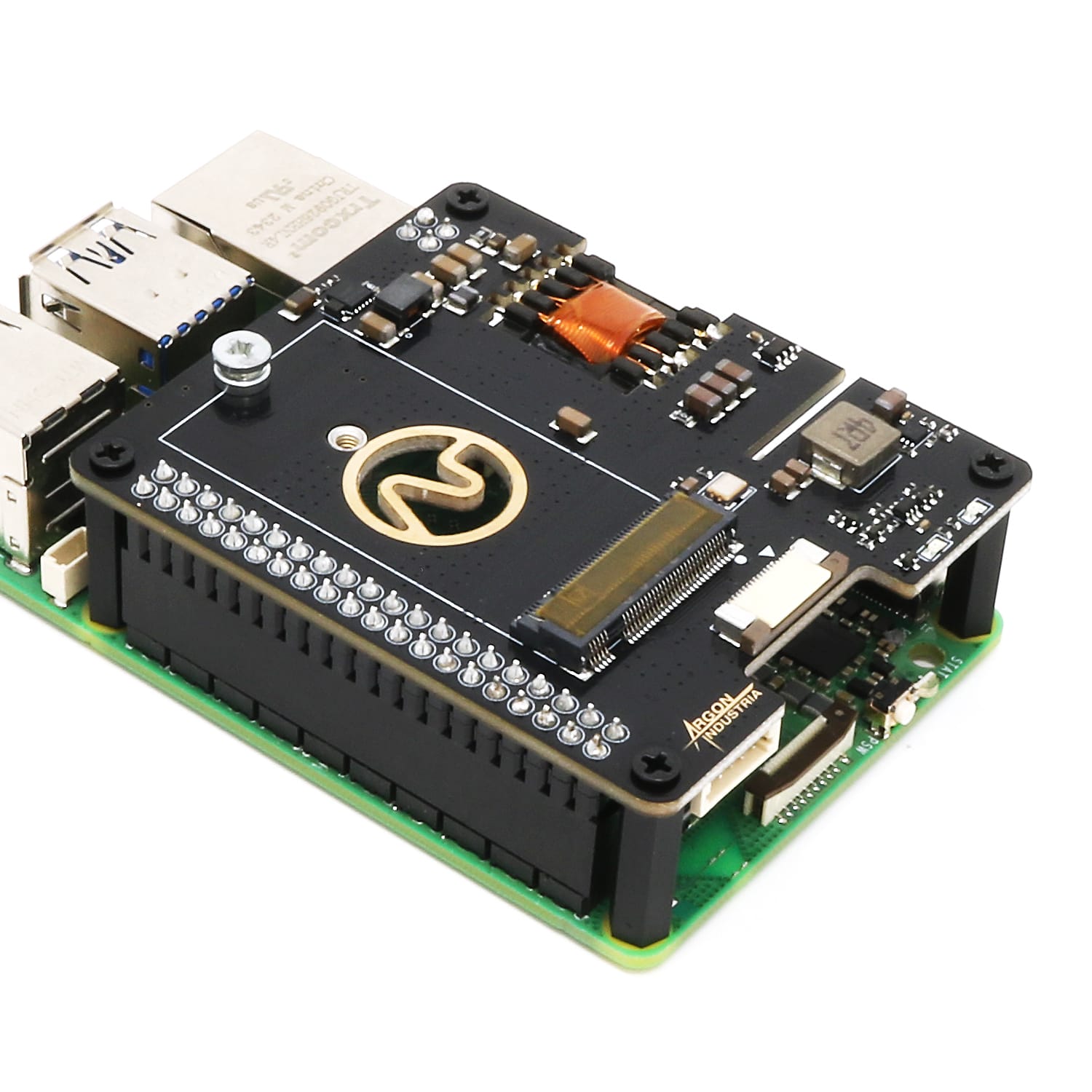 Argon Industria PoE+ HAT with NVMe by Argon40 - The Pi Hut