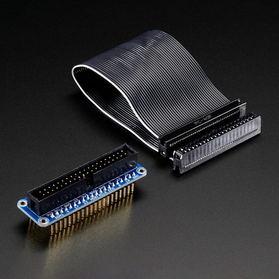 Assembled Pi Cobbler Plus - Breakout Cable (for Pi B+/A+/Pi 2/Pi 3/Pi 4/Pi 5) by Adafruit - The Pi Hut
