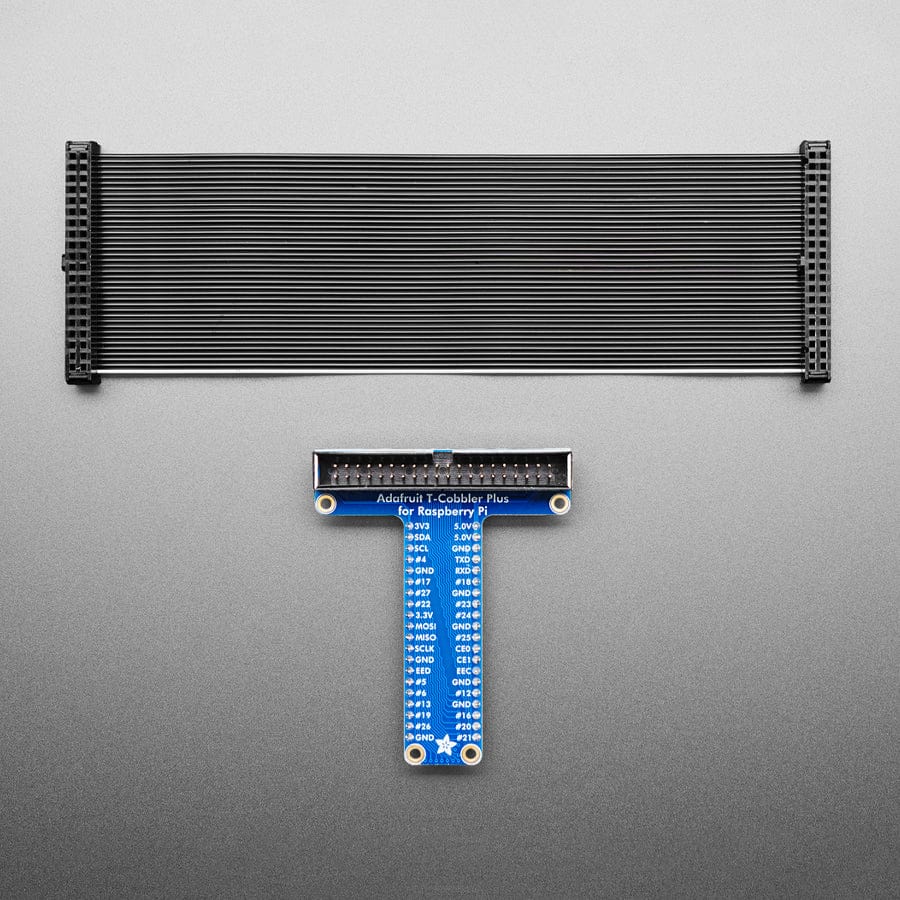 Assembled Pi T-Cobbler Plus - GPIO Breakout (Pi A+, B+, Pi 2/3/4/5, Zero) by Adafruit - The Pi Hut