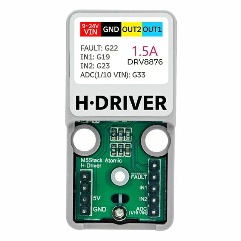 ATOMIC H-Bridge Driver Base (DRV8876) by M5Stack - The Pi Hut