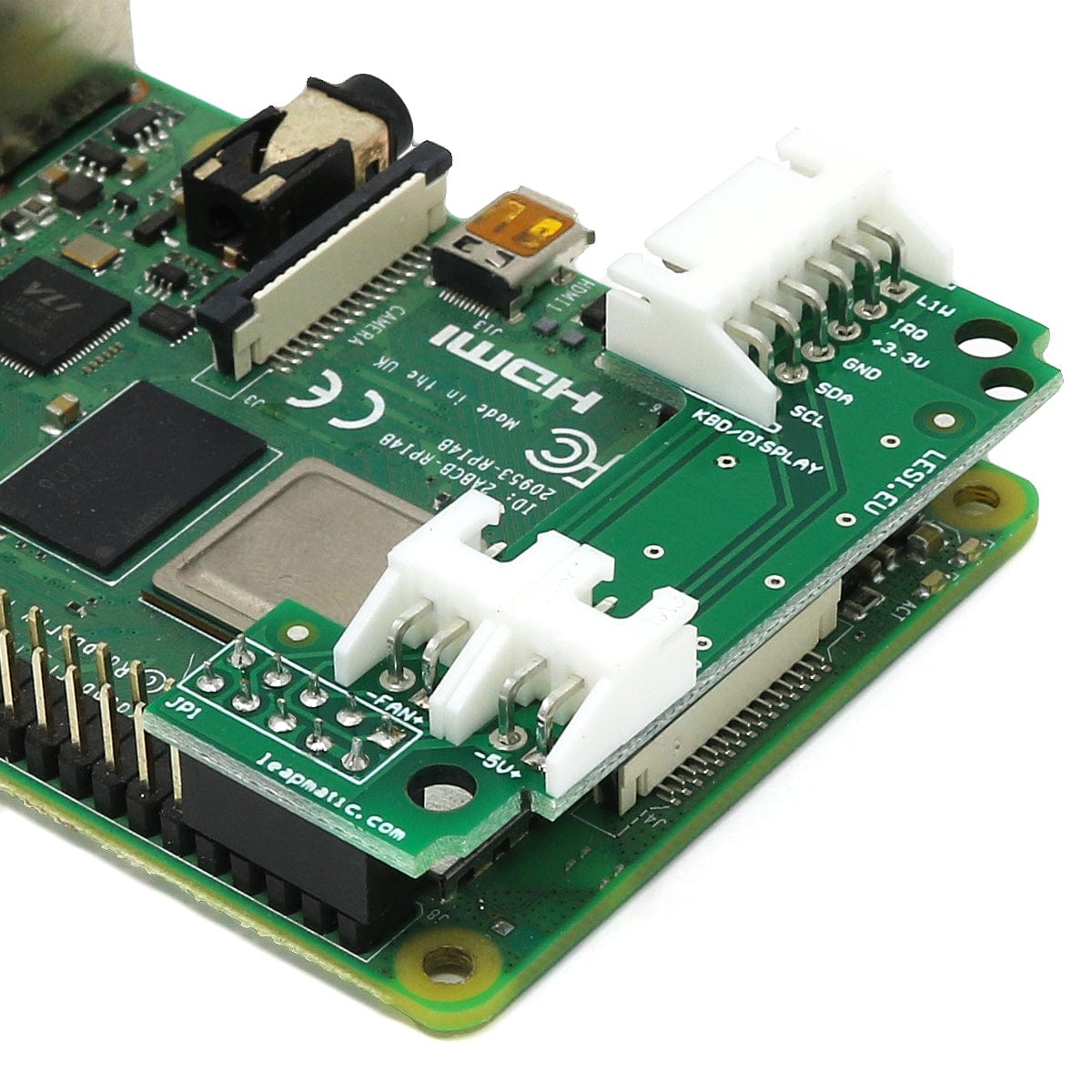 Auto-Fan Control & Crypto Module for Raspberry Pi (with I2C, 5V, 3.3V and UART pins) by LeapMatic - The Pi Hut