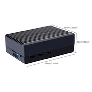 Black Aluminum Passive Cooling Case for Raspberry Pi 5 - The Pi Hut