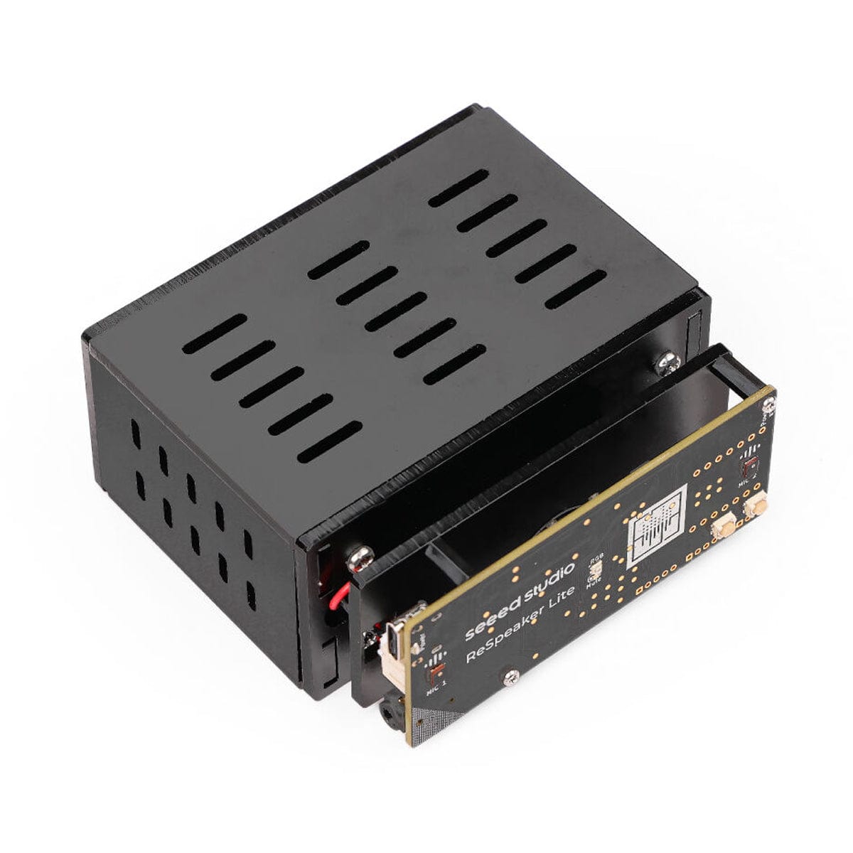 Black DIY Case for ReSpeaker Lite by Seeed - The Pi Hut