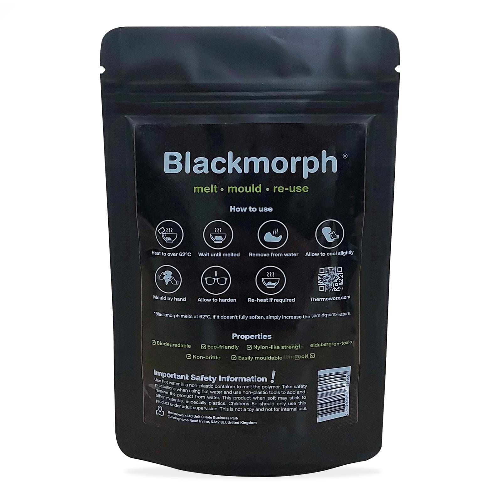 Blackmorph Reusable Thermoplastic by Thermoworx - The Pi Hut