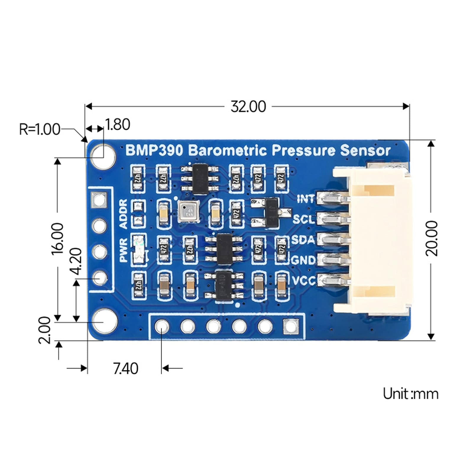 BMP390 High Precision Barometric Pressure Sensor by Waveshare - The Pi Hut
