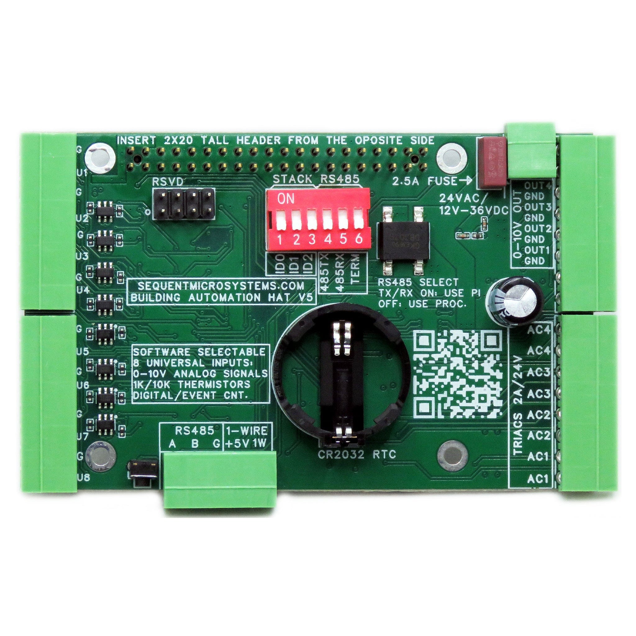 Building Automation 8-Layer Stackable HAT for Raspberry Pi (v5.0) by Sequent - The Pi Hut