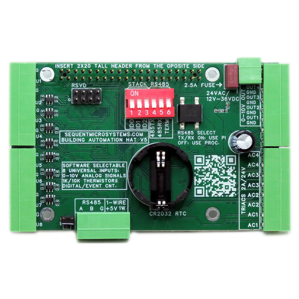 Building Automation 8-Layer Stackable HAT for Raspberry Pi (v5.0) by Sequent - The Pi Hut
