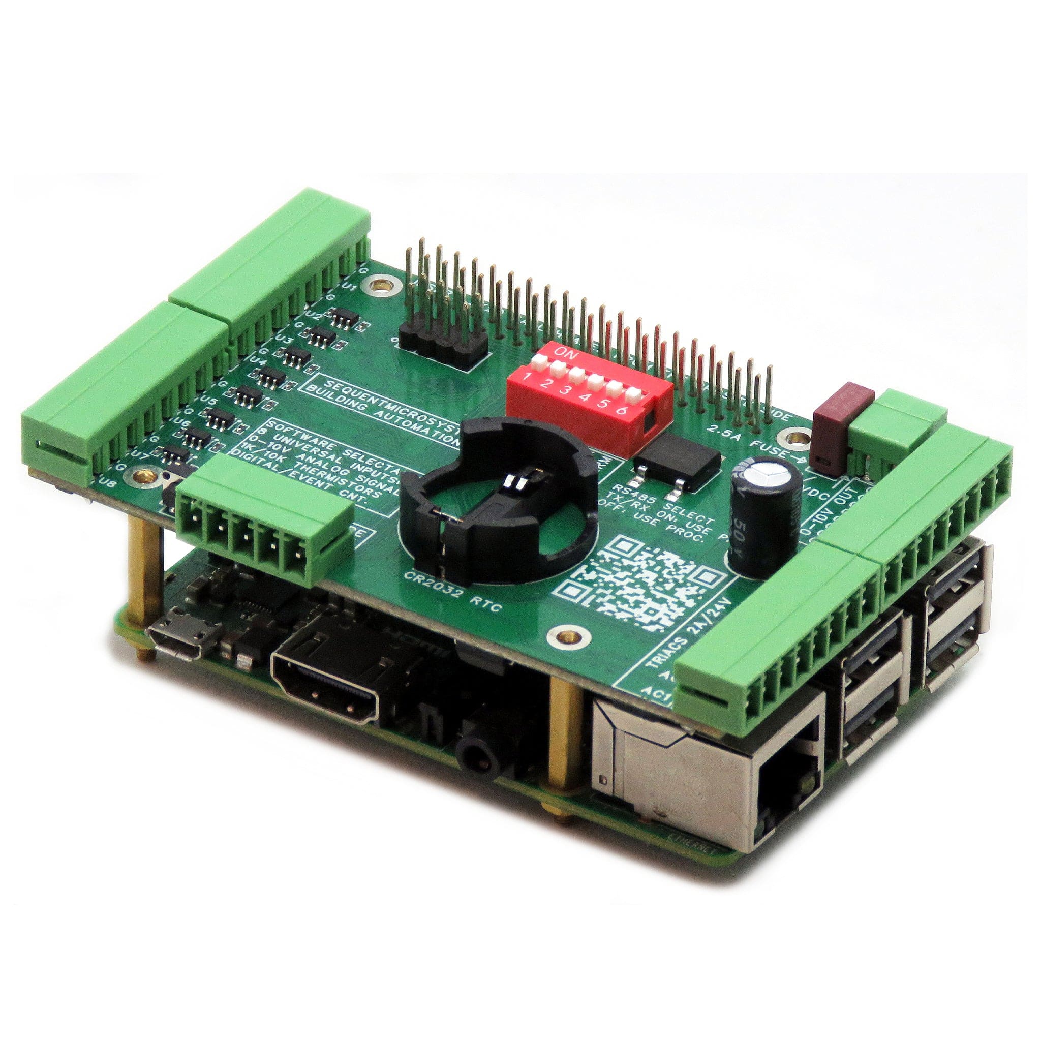 Building Automation 8-Layer Stackable HAT for Raspberry Pi (v5.0) by Sequent - The Pi Hut