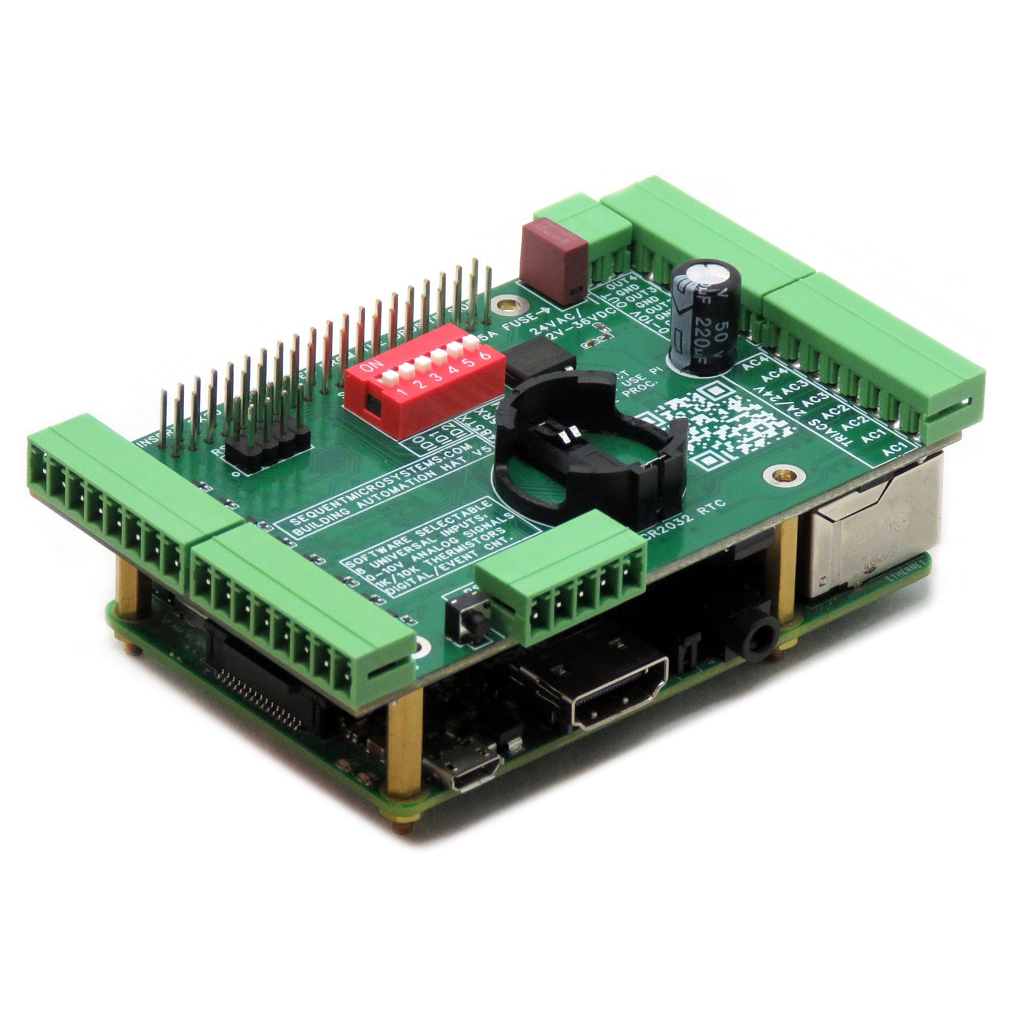 Building Automation 8-Layer Stackable HAT for Raspberry Pi (v5.0) by Sequent - The Pi Hut
