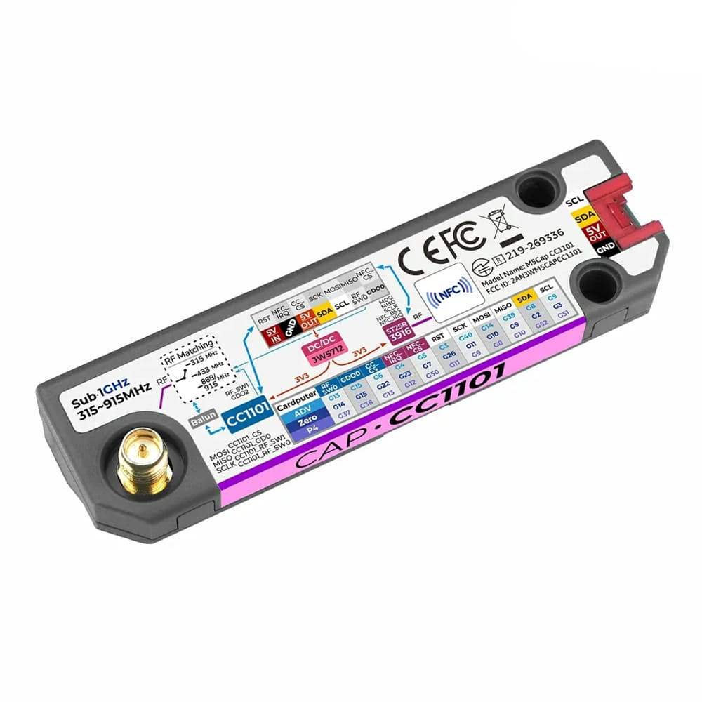 Cap CC1101 & NFC for Cardputer Adv by M5Stack - The Pi Hut
