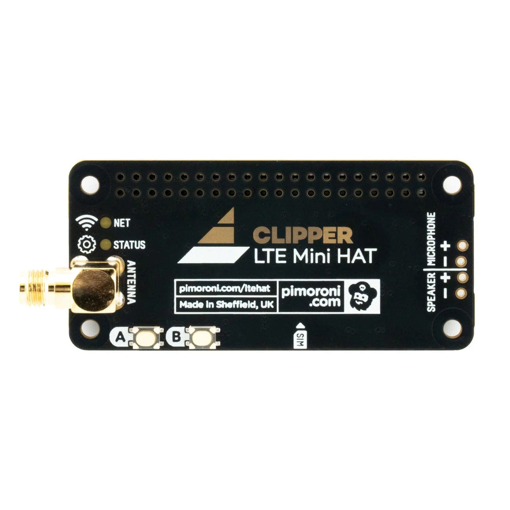 Clipper HAT Mini (LTE 4G for Raspberry Pi) by Pimoroni - The Pi Hut