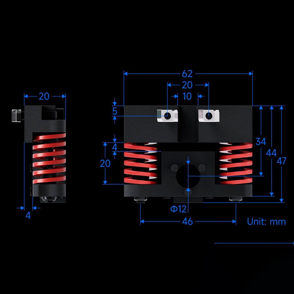 Compact UGV Suspension for DDSM115 (7.5KG Load) by Waveshare - The Pi Hut