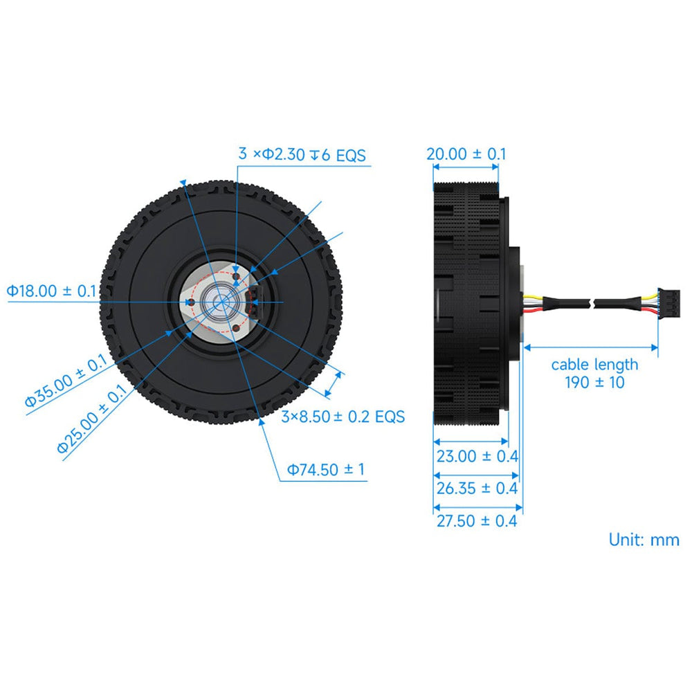 DDSM400 Direct Drive Servo Motor by Waveshare - The Pi Hut