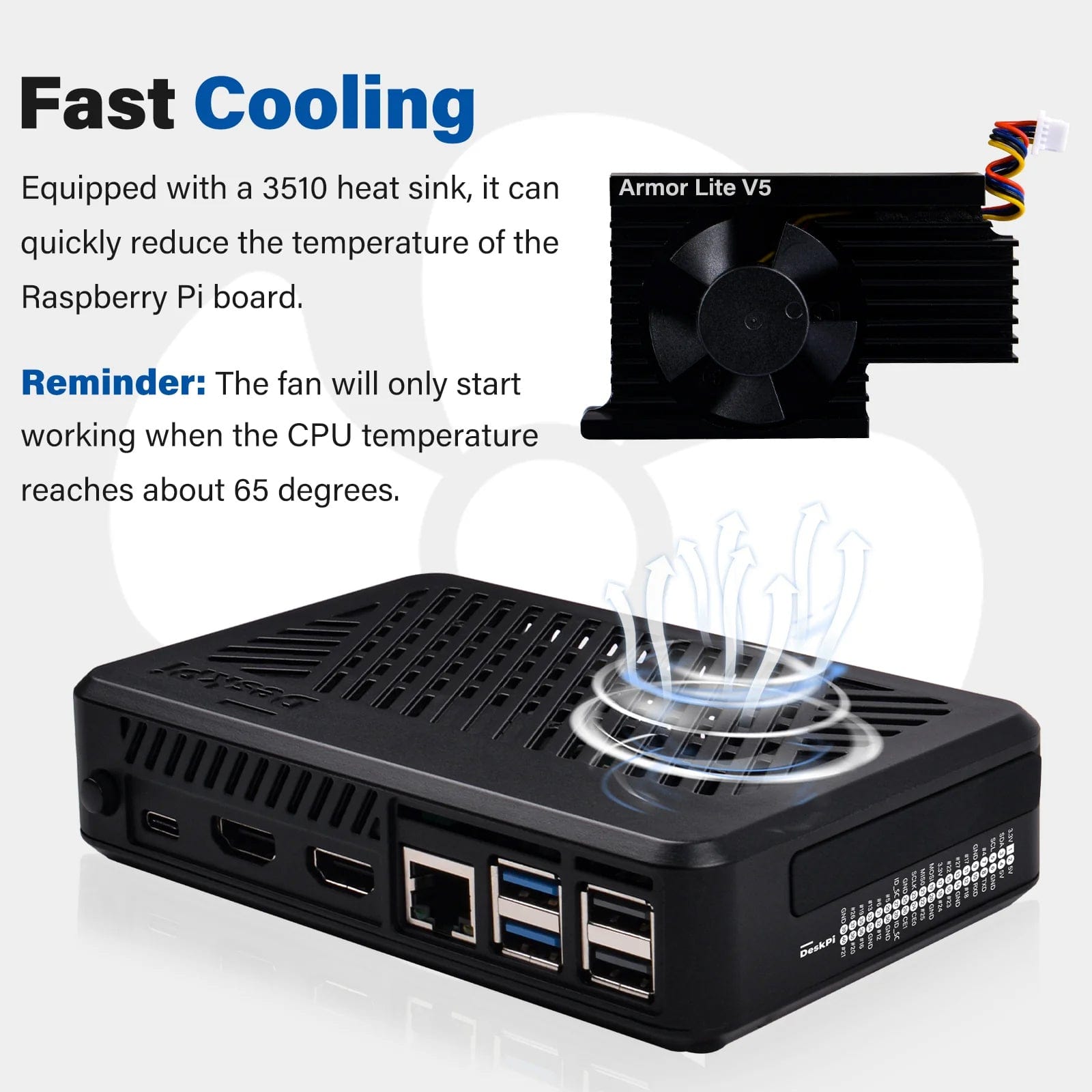 DeskPi Lite for Raspberry Pi 5 by DeskPi - The Pi Hut