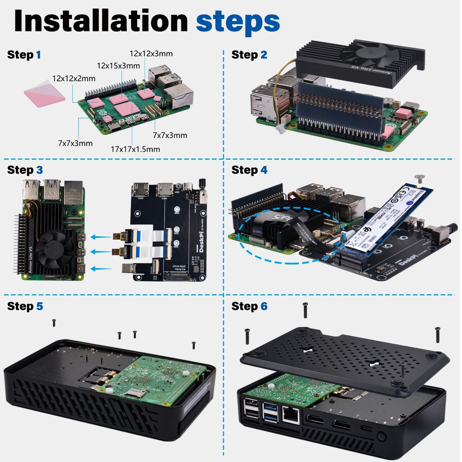 DeskPi Lite for Raspberry Pi 5 by DeskPi - The Pi Hut