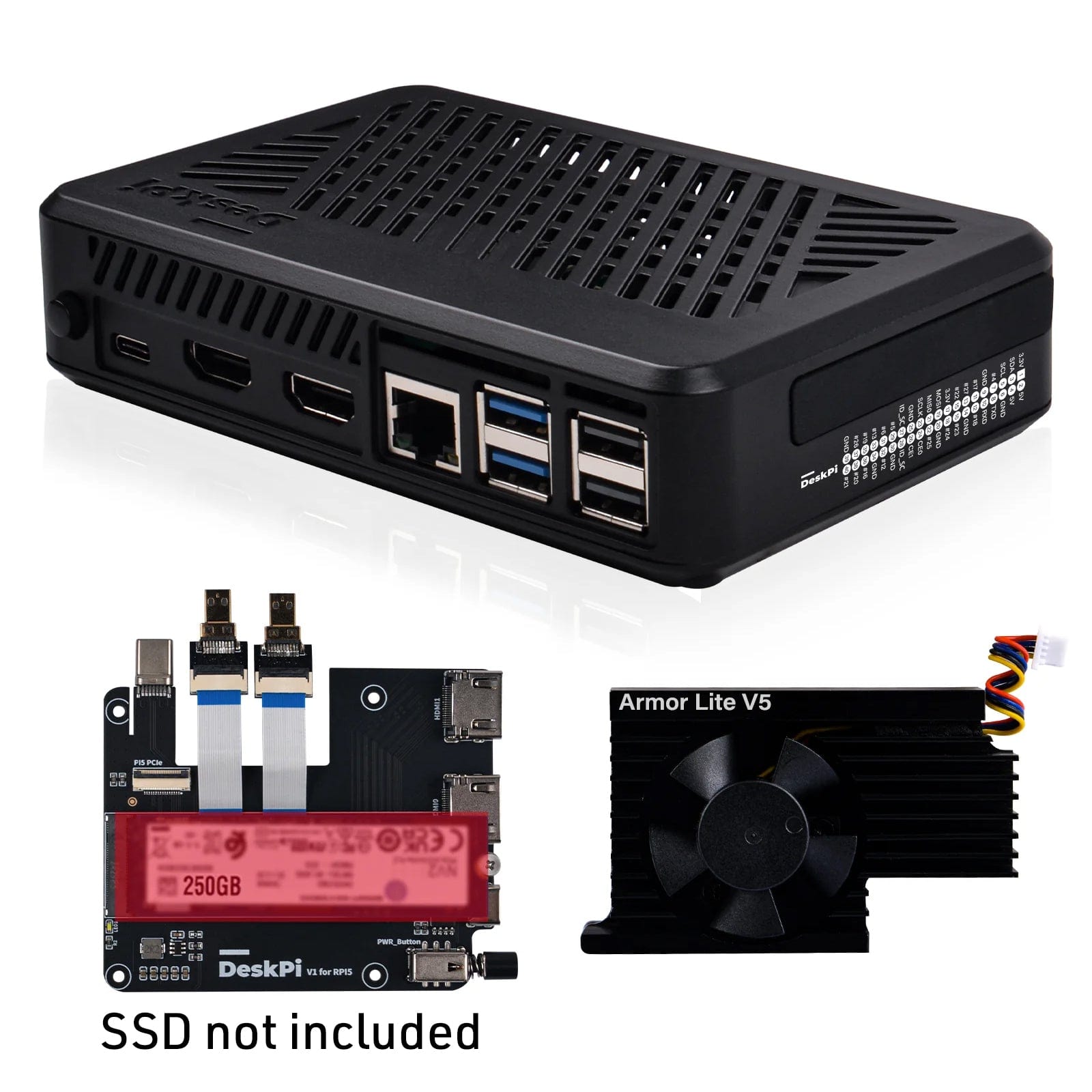 DeskPi Lite for Raspberry Pi 5 by DeskPi - The Pi Hut
