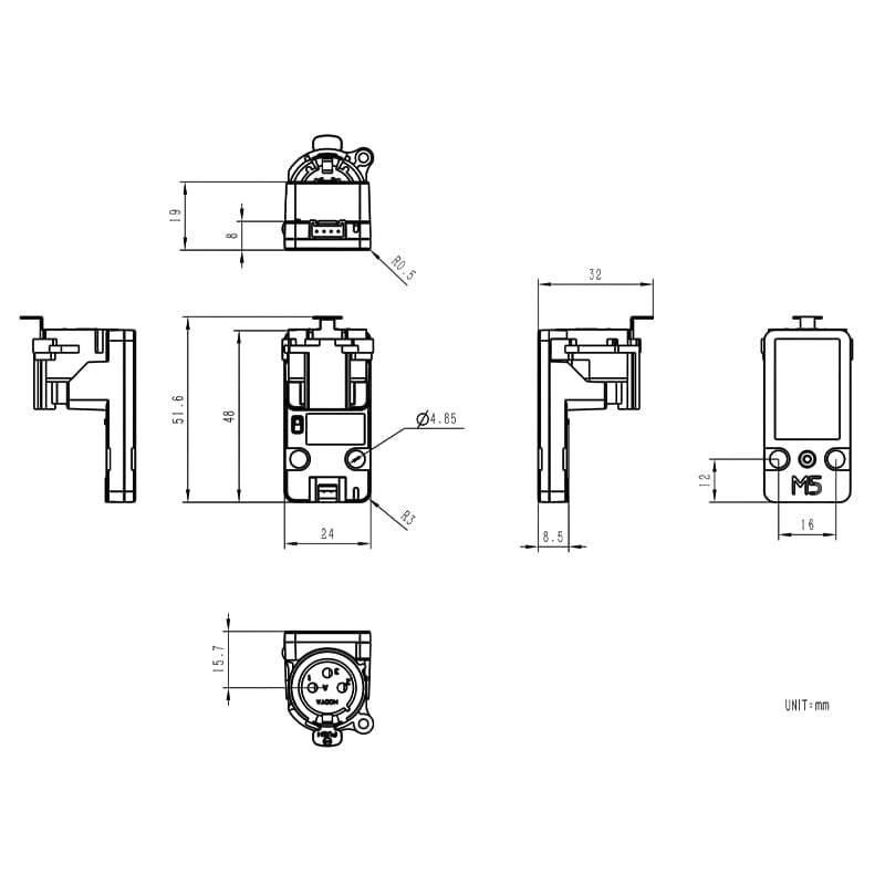 DMX Unit with Isolated RS-485 Transceiver (CA-IS3092W) by M5Stack - The Pi Hut