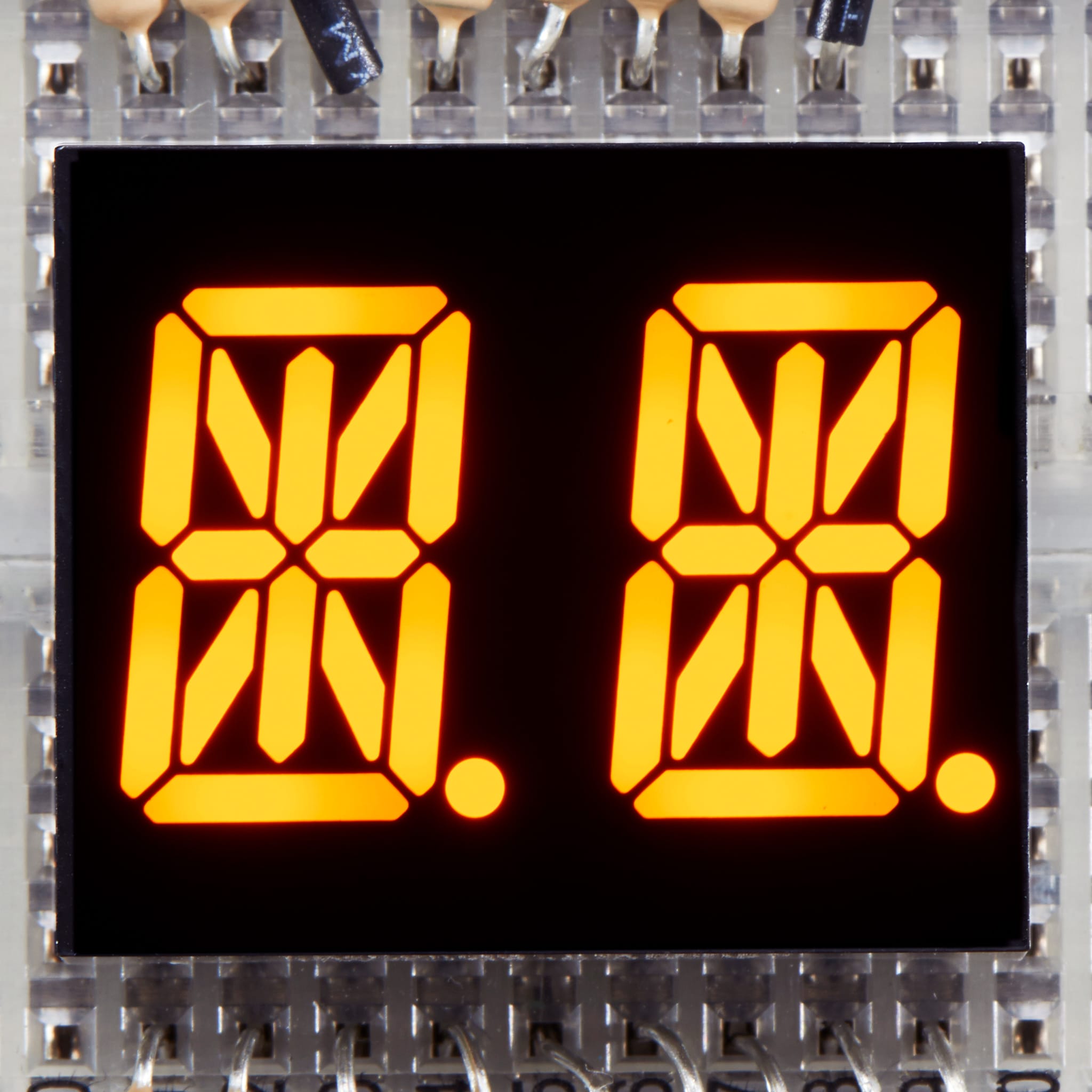 Dual Alphanumeric Display -Yellow 0.54" Digit Height - Pack of 2 by Adafruit - The Pi Hut