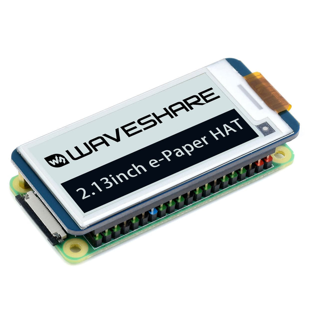 E-Ink Display pHAT - 2.13" (250x122) by Waveshare - The Pi Hut