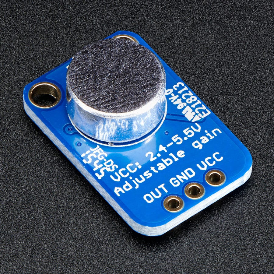 Electret Microphone Amplifier - MAX4466 with Adjustable Gain by Adafruit - The Pi Hut