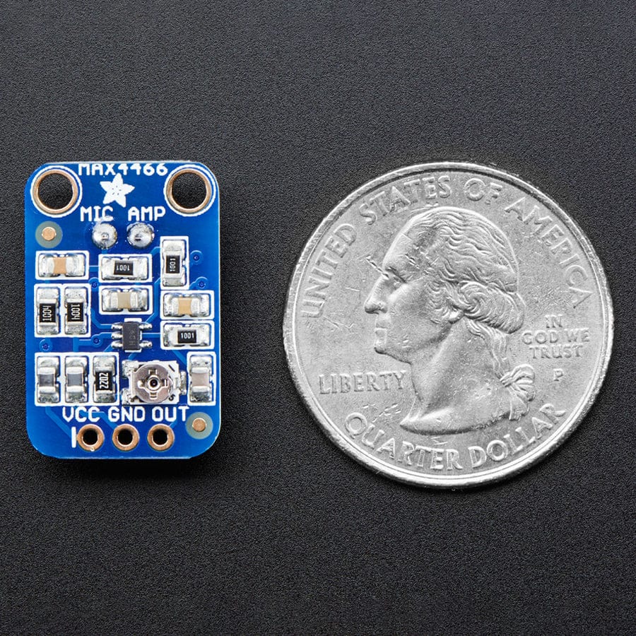 Electret Microphone Amplifier - MAX4466 with Adjustable Gain by Adafruit - The Pi Hut