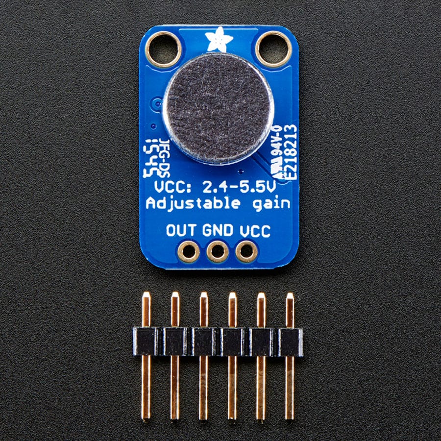 Electret Microphone Amplifier - MAX4466 with Adjustable Gain by Adafruit - The Pi Hut