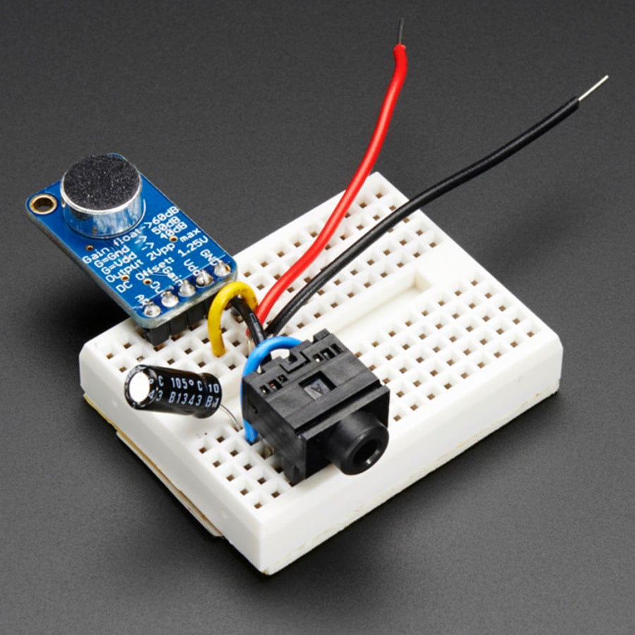 Electret Microphone Amplifier - MAX9814 with Auto Gain Control by Adafruit - The Pi Hut
