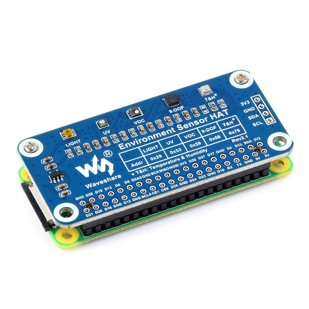 Environment Sensor HAT for Raspberry Pi by Waveshare - The Pi Hut
