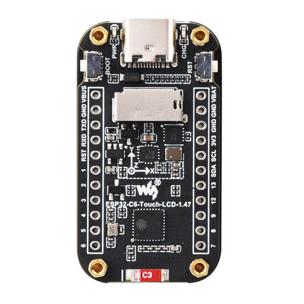 ESP32-C6 1.47" Touch Display Dev Board with IMU and SD Slot by Waveshare - The Pi Hut