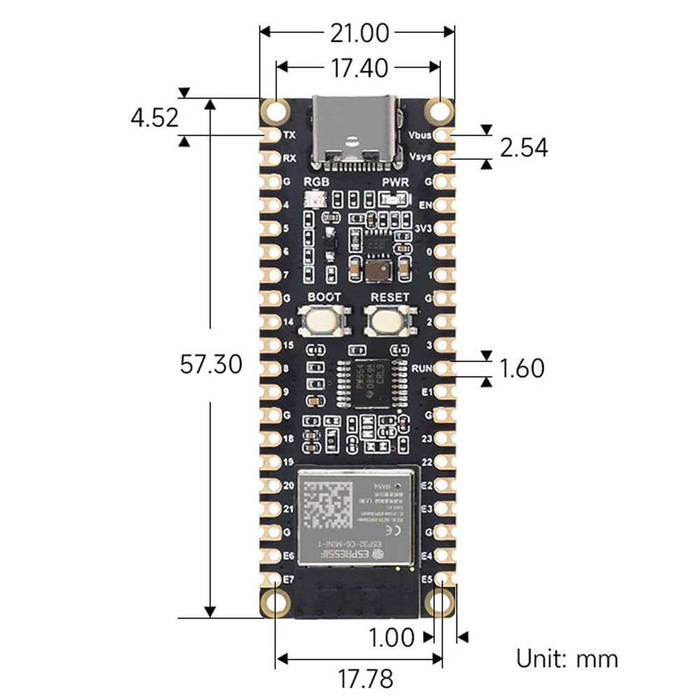 ESP32-C6 Microcontroller by Waveshare - The Pi Hut