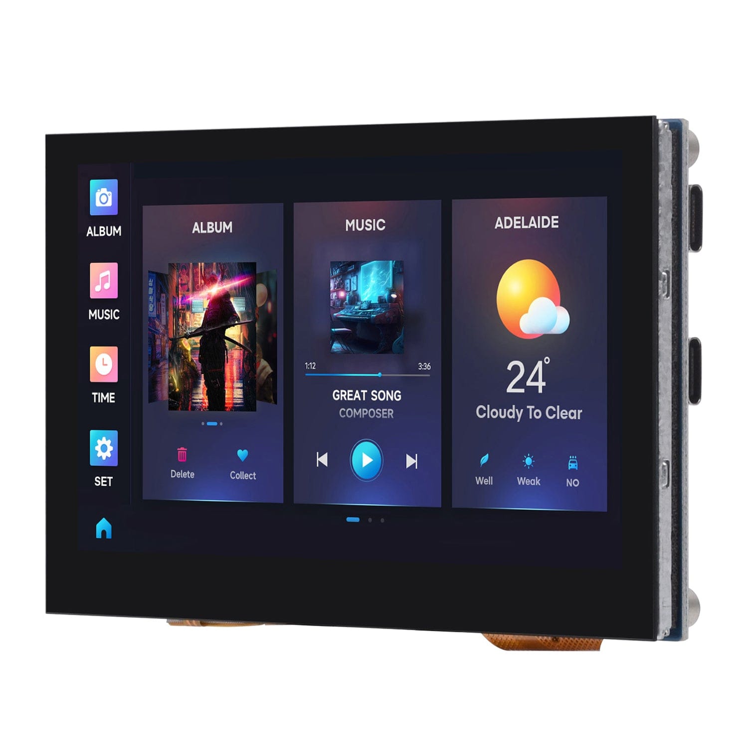 ESP32-S3 4.3" Touch Display Dev Board (800x480) by Waveshare - The Pi Hut