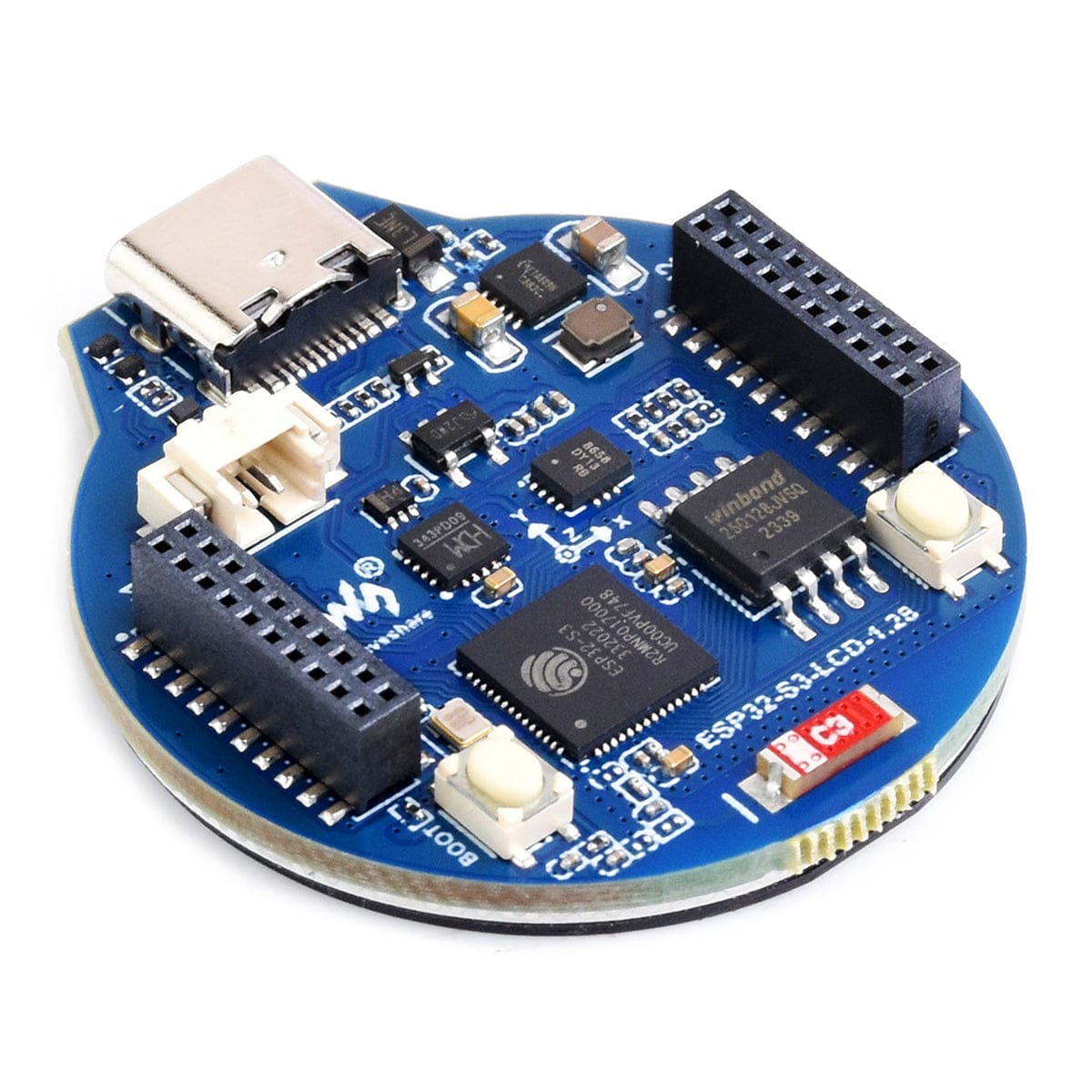 ESP32-S3 Development Board with 1.28" IPS Round LCD by Waveshare - The Pi Hut